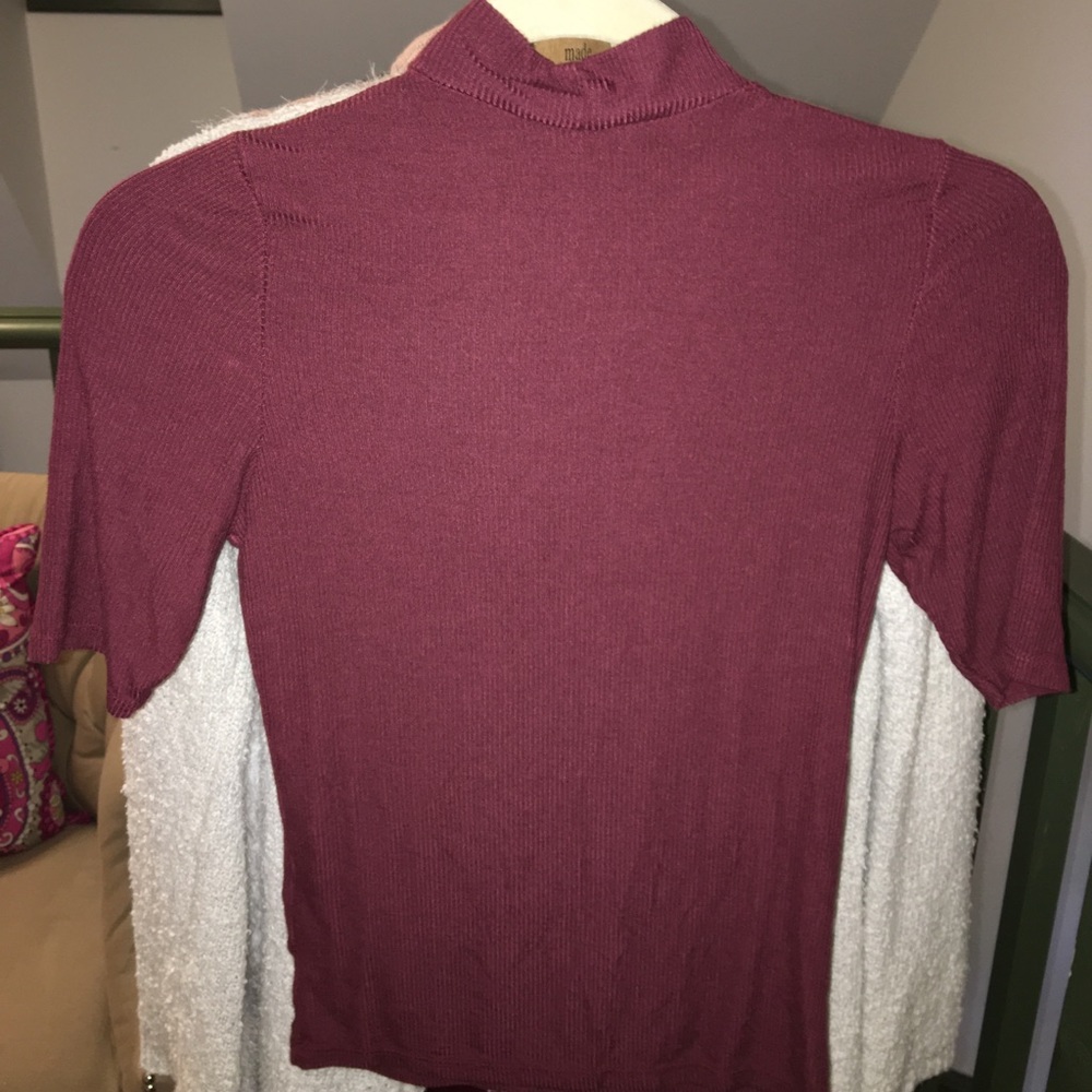 Maroon Ribbed Shirt - Picture 3 of 3